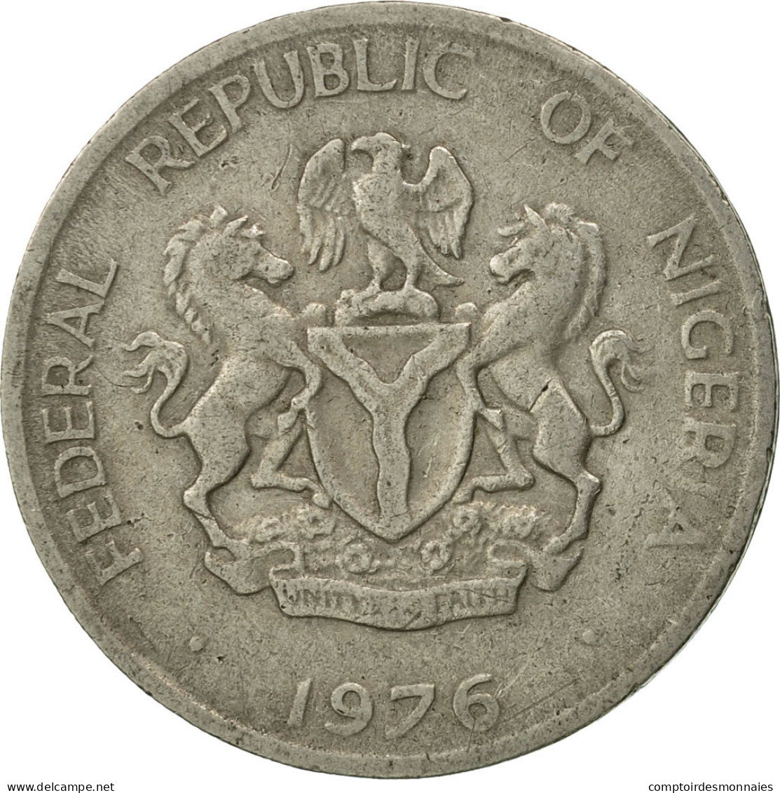 Monnaie, Nigéria, Elizabeth II, 10 Kobo, 1976, TTB, Copper-nickel, KM:10.1 - Nigeria