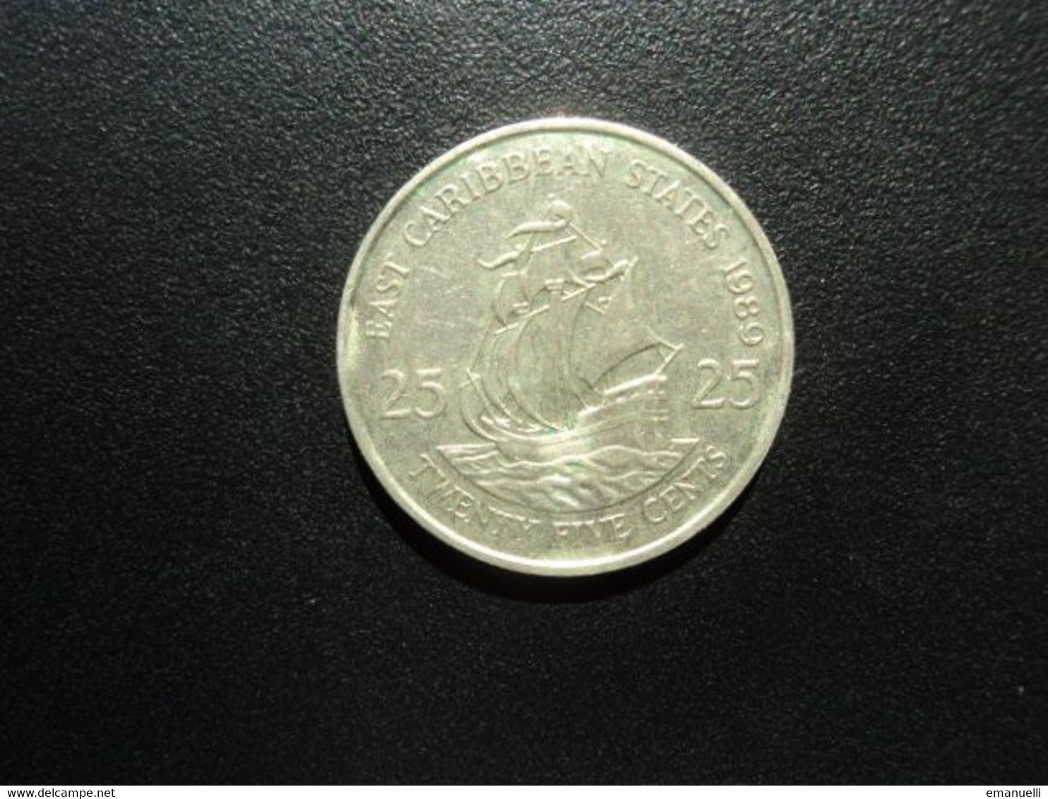 CARAÏBES ORIENTALES : 25 CENTS   1989    KM 14     SUP * - Caraïbes Orientales (Etats Des)