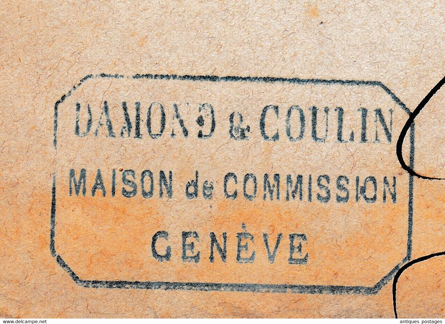 Lettre Genève 1872 Suisse Entier Postal + Helvetia Assise Damond & Coulin Maison De Commission Collonges Ain - Lettres & Documents