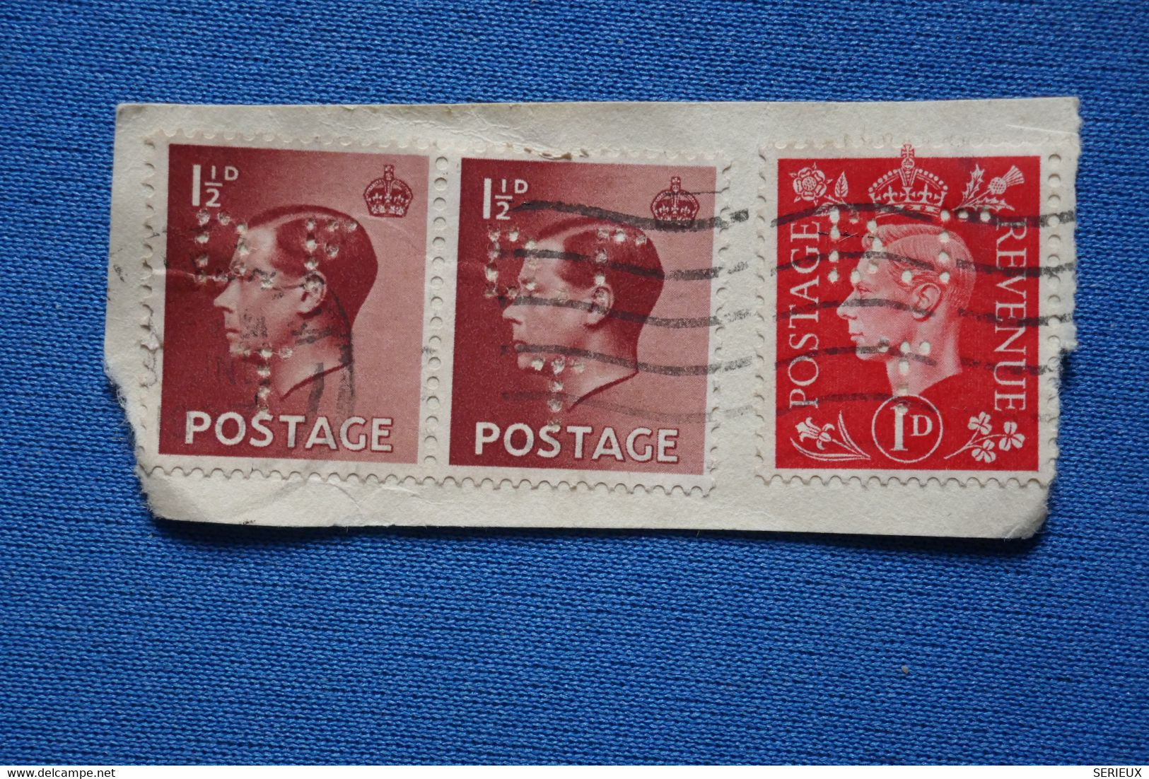 #7 GRANDE BRETAGNE PERFORATED  SUR FRAGMENT  1936  OBLITERES .A VOIR - Used Stamps
