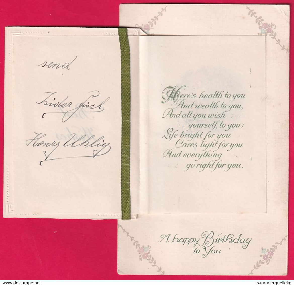 Prägekarte Aufklappbare Um Ca 1910/1920, A Happy Birthday To You - Otros & Sin Clasificación