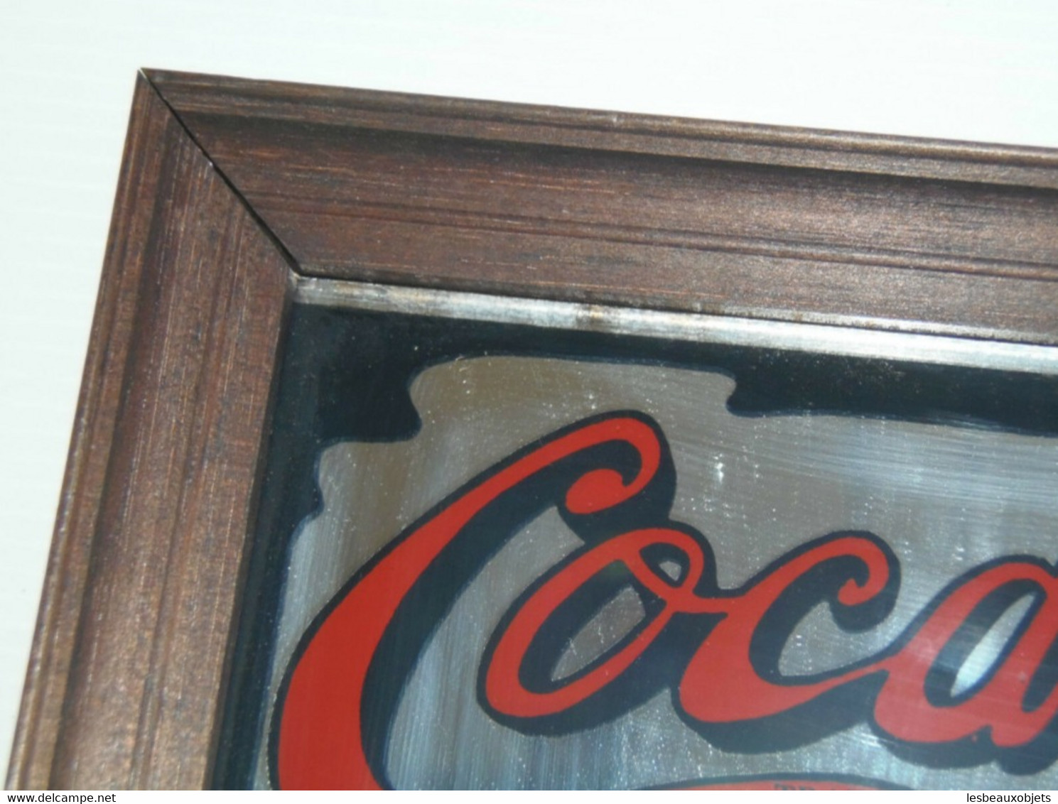 GLACE MIROIR MURAL PUBLICITE SERIGRAPHIE COCA COLA PUB DECO COLLECTION VINTAGE VITRINE - Otros & Sin Clasificación