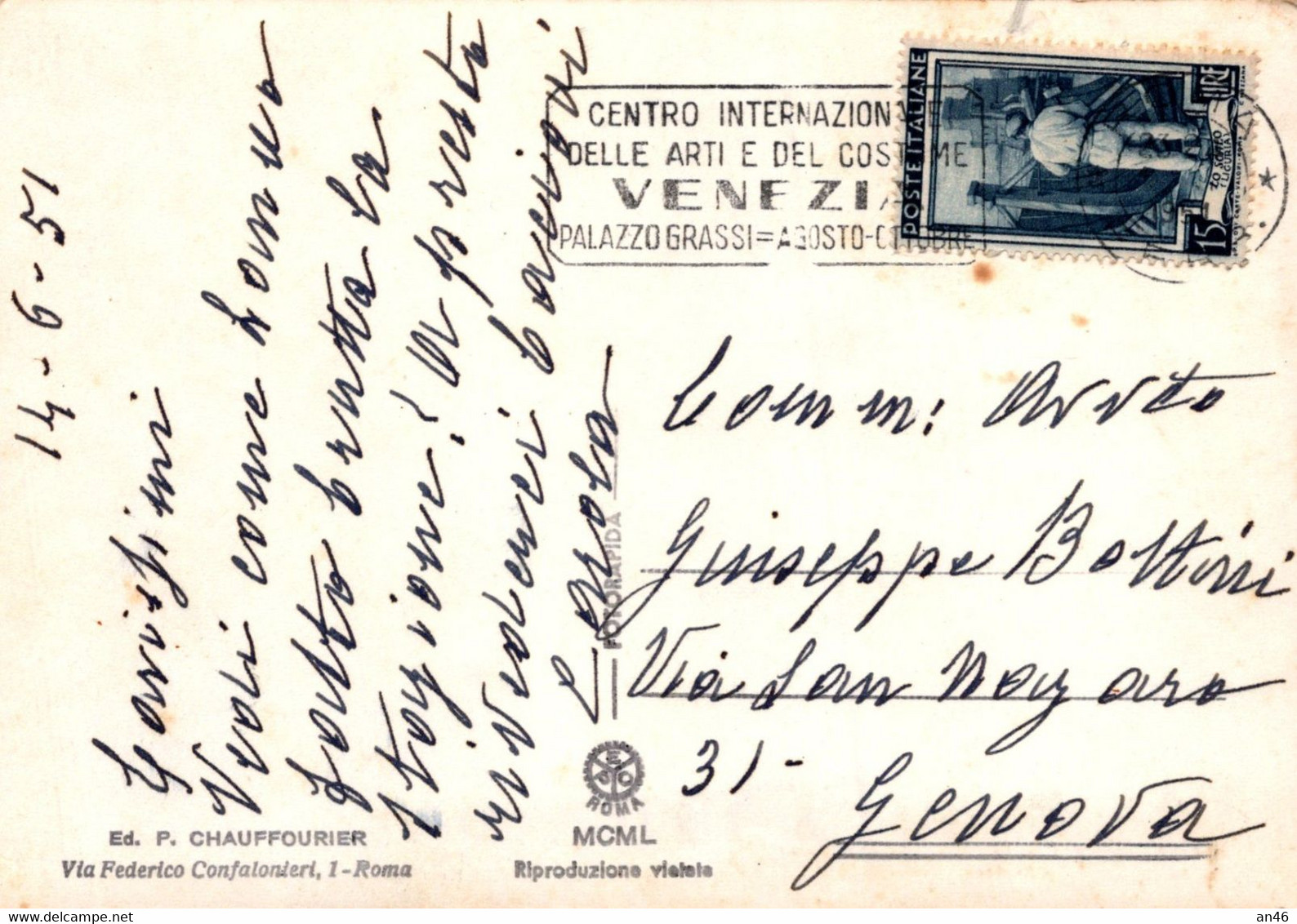 ROMA -STAZIONE TERMINI-VG IL 1951-NESSUN DIFETTO-2 SCANN. - Stazione Termini