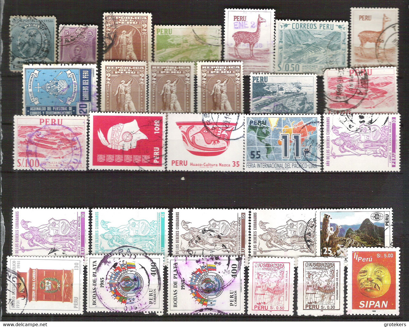 PERU Small Collection Nearly All Cancelled.Many Better Values - Peru