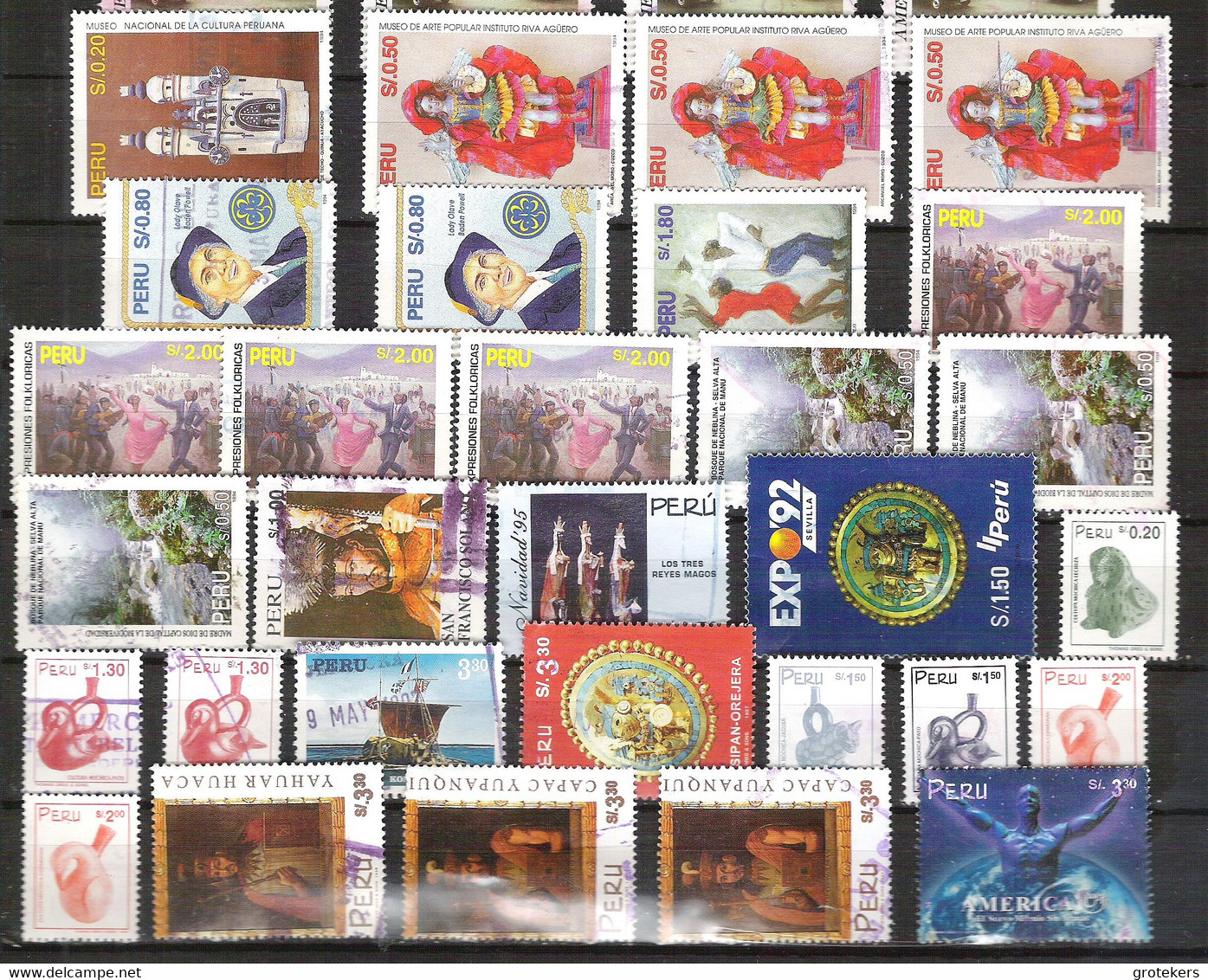 PERU Small Collection Nearly All Cancelled.Many Better Values - Peru