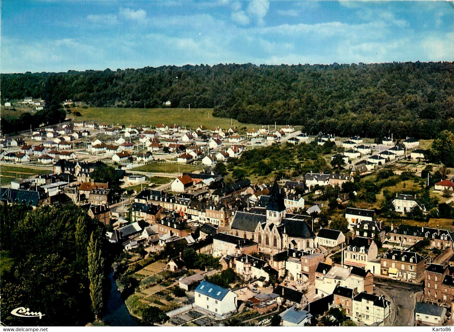 Serquigny * Vue Aérienne , Le Centre , La Vallée De La Forge - Serquigny