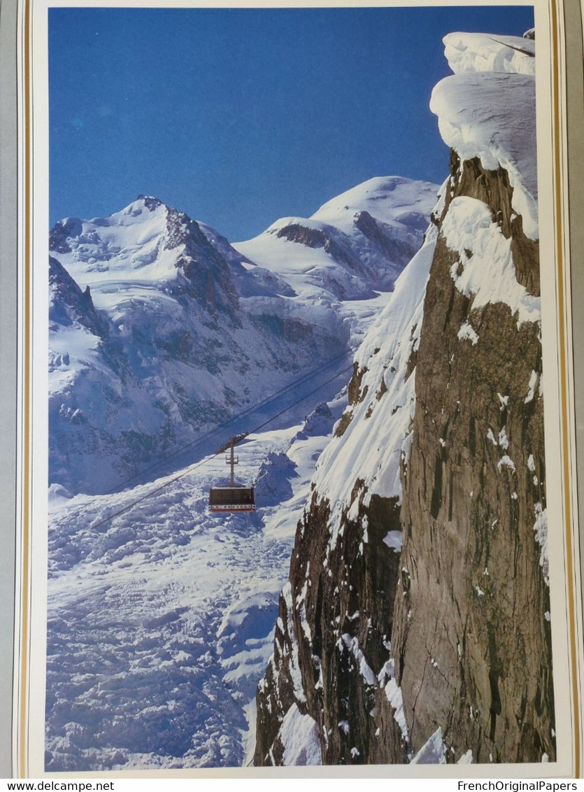 Jolie Petite Affiche Photographie Offset 1980/90 Téléphérique Du Brévent Ski Sports D'hiver Chamonix Mont-Blanc Photo - Affiches