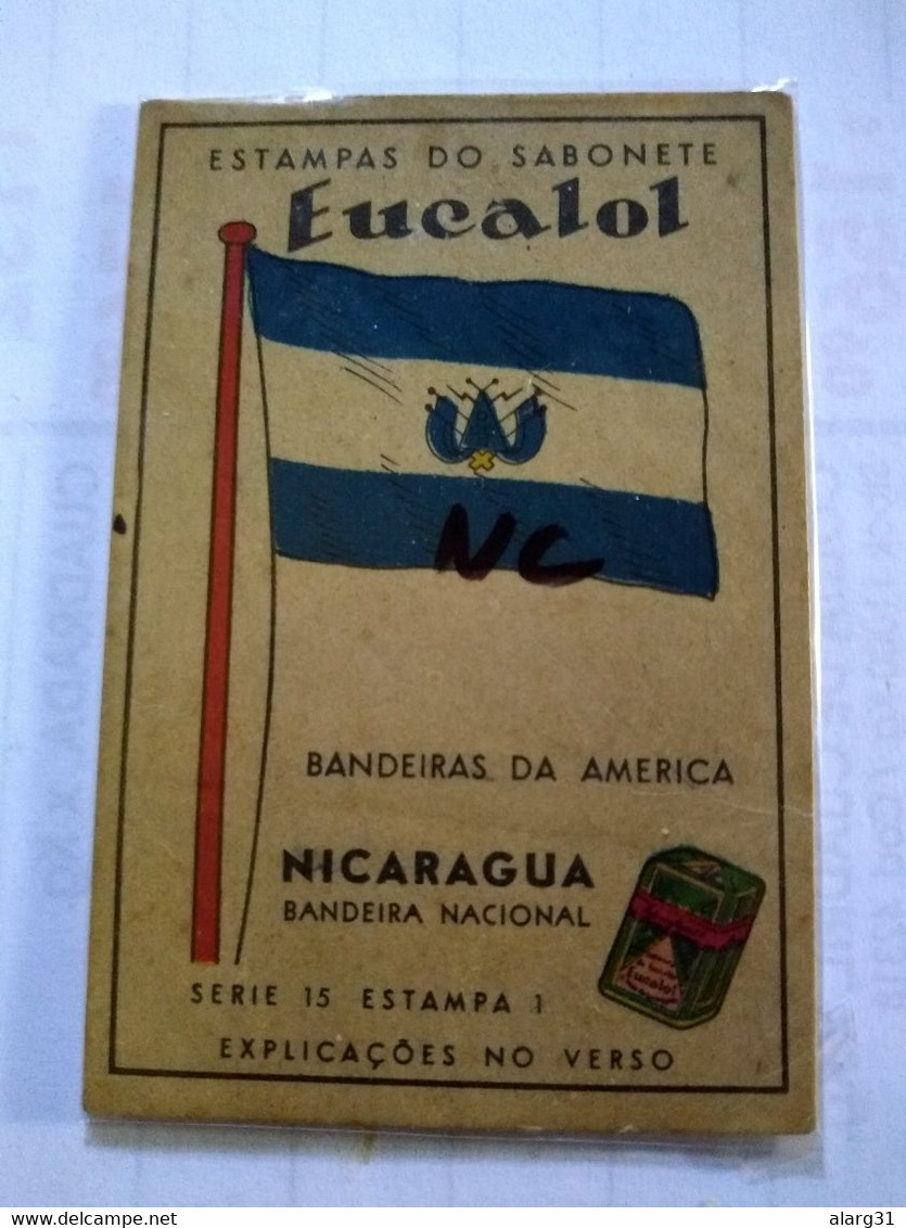 Nicaragua.cromos (3) No Postcard.flag.patricios Cig.el Perú Cig.card.roldan.president.flag.coin.map.eucalol Soap Cromo - Nicaragua