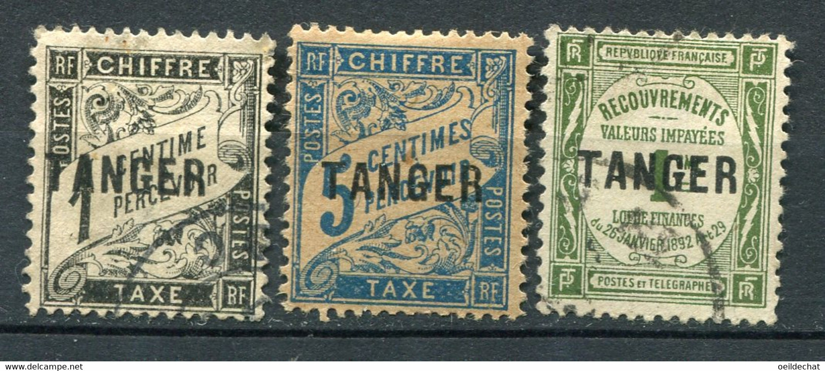22435 MAROC Taxe 35/6, 42 °/* Timbres-taxe De France Surchargés Tanger  1918  B/TB - Timbres-taxe