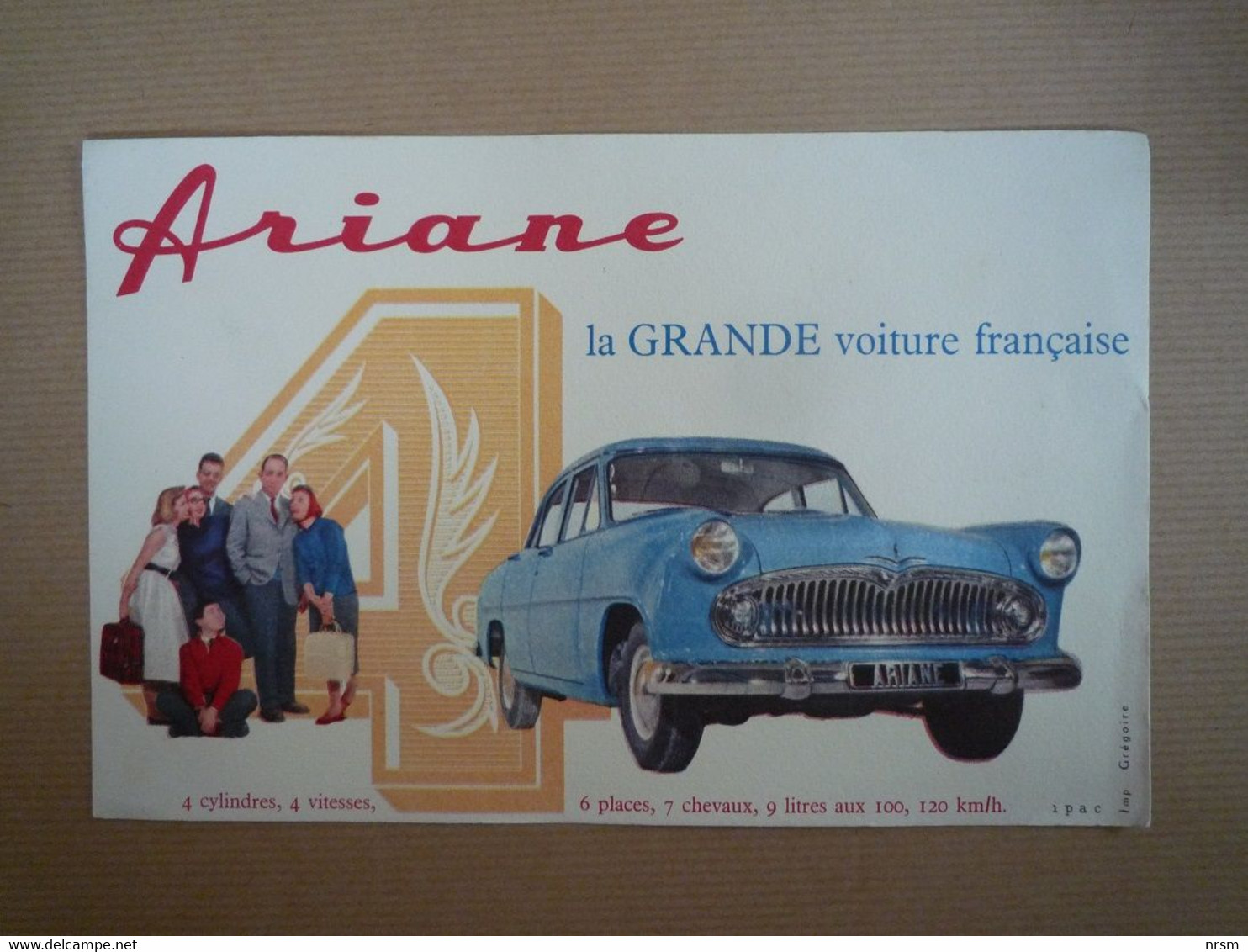 Buvard Simca / Ariane - Automobile