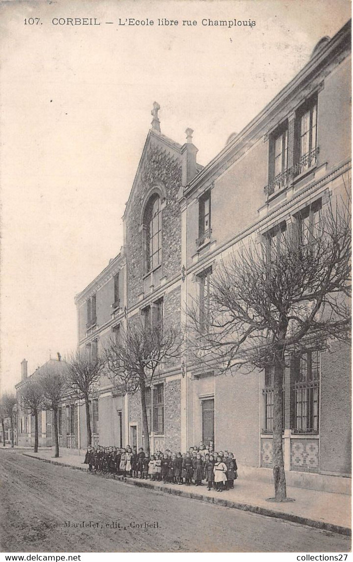 91-CORBEIL- L'ECOLE LIBRE RUE CHAMPLOUIS - Corbeil Essonnes