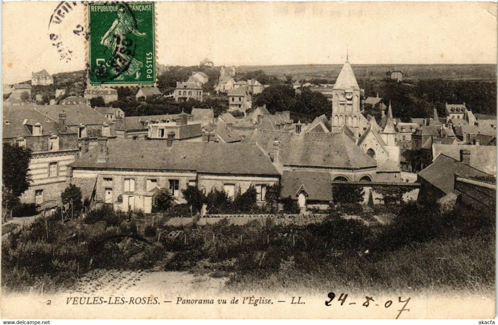 CPA AK VEULES-les-ROSES Panorama Vu De L'Église (416159) - Veules Les Roses