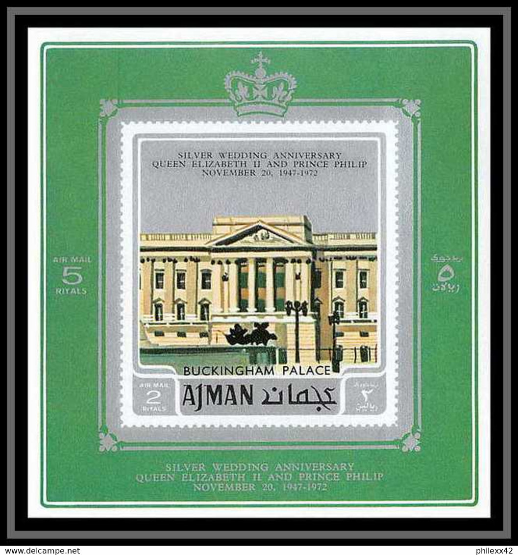 Ajman - 2671/ N° 1010/1012 Wedding Of Elizabeth 2 And Prince Philip ** MNH Deluxe Miniature Sheets Blocs 1971 - Ajman