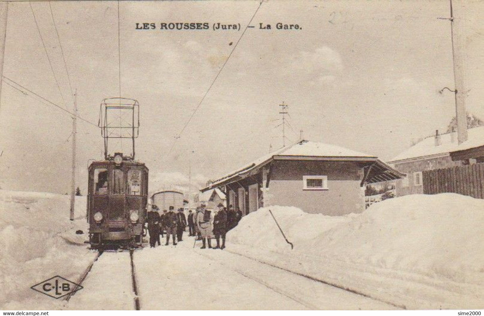 CPA  LES ROUSSES (Jura)  - La Gare – Tramway - Autres & Non Classés