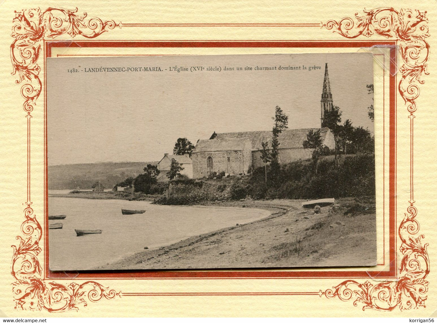 ENV DE CROZON ** LANDEVENNEC ** PORT MARIA  ** L EGLISE DANS L ANSE ** - Landévennec