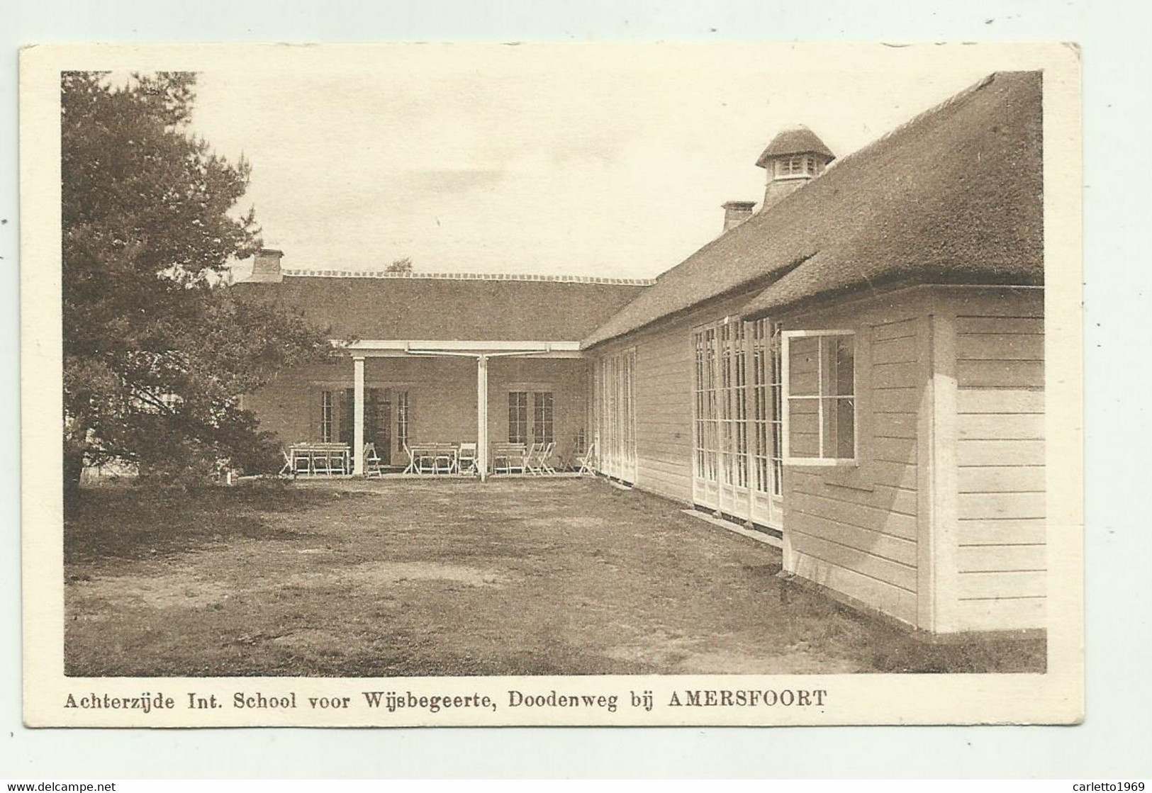 ACHTERZIJDE INT. SCHOOL VOOR WIJSBEGEERTE, DOODENWEG BIJ AMERSFOORT - NV FP - Amersfoort