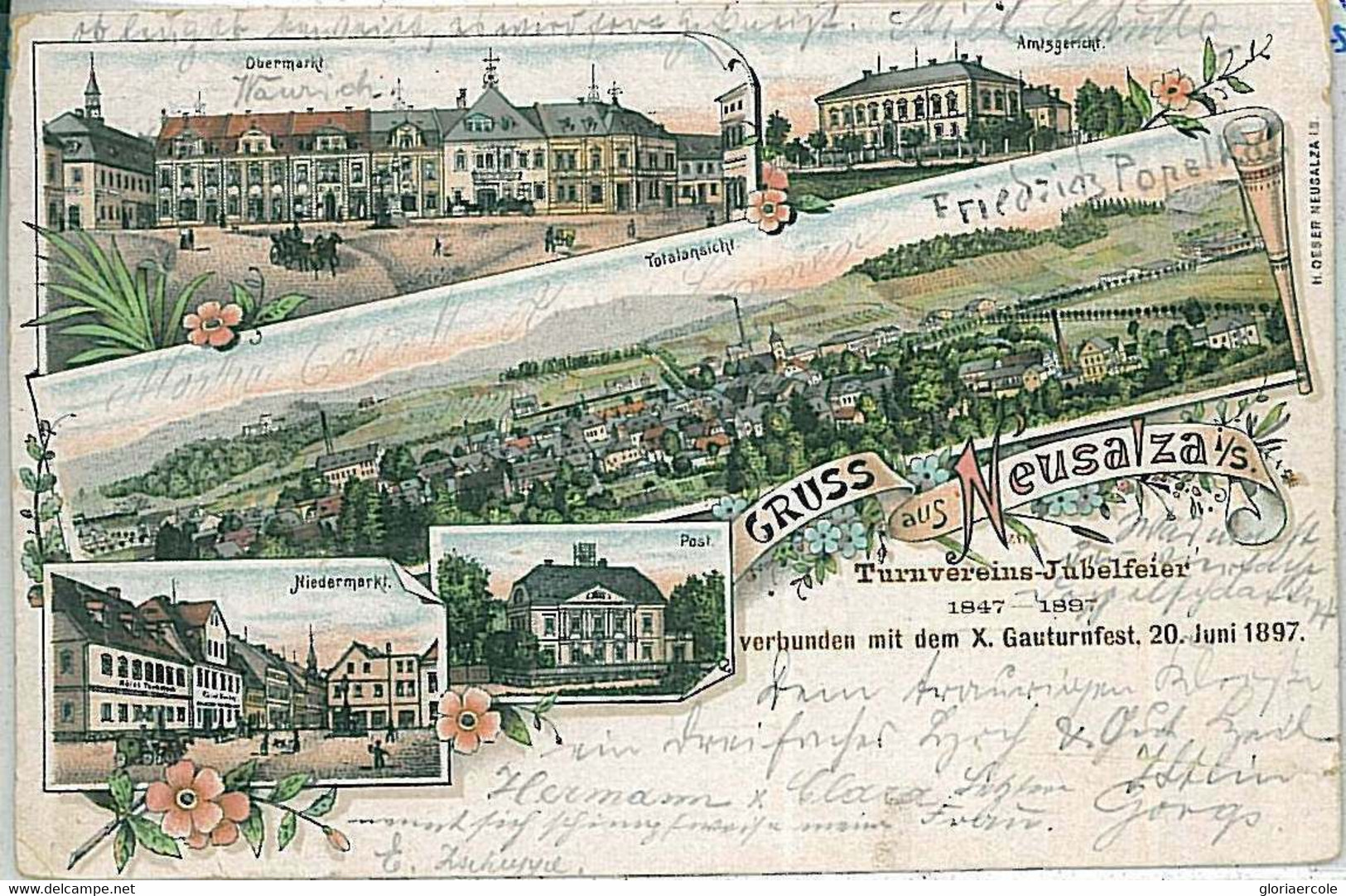 27966 - Ansichtskarten VINTAGE POSTCARD - Deutschland GERMANY -  GRUSS AUS: Neusalza-Spremberg 1897 - Spremberg