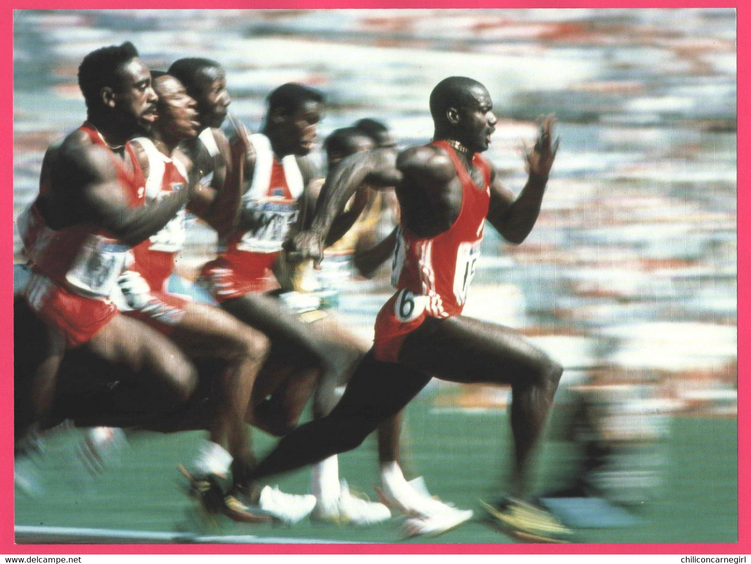 Grande Photo 34,3 X 26 Cm - BEN JOHNSON Bat CARL LEWIS - JO De Séoul Septembre 1988 - Disqualifié Dopage - RONALD MODRA - Atletiek