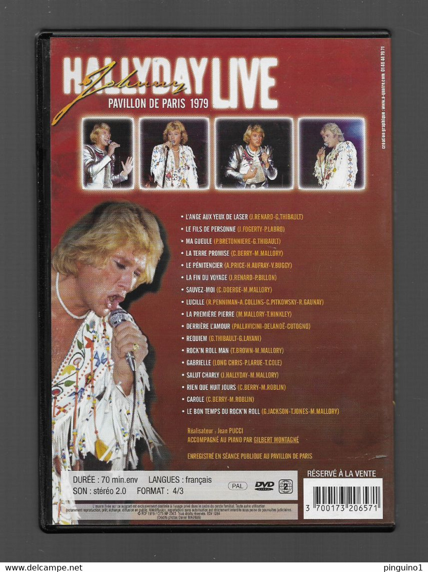 Johnny Hallyday  Live Pavillon De Paris 1979 - Musik-DVD's