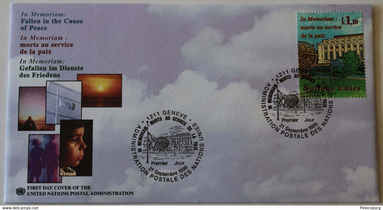 FDC Unitid Nations 1,10 Fr.. Mi:NT-GE 380. Dag-Hammerskjöld Medal - Covers & Documents