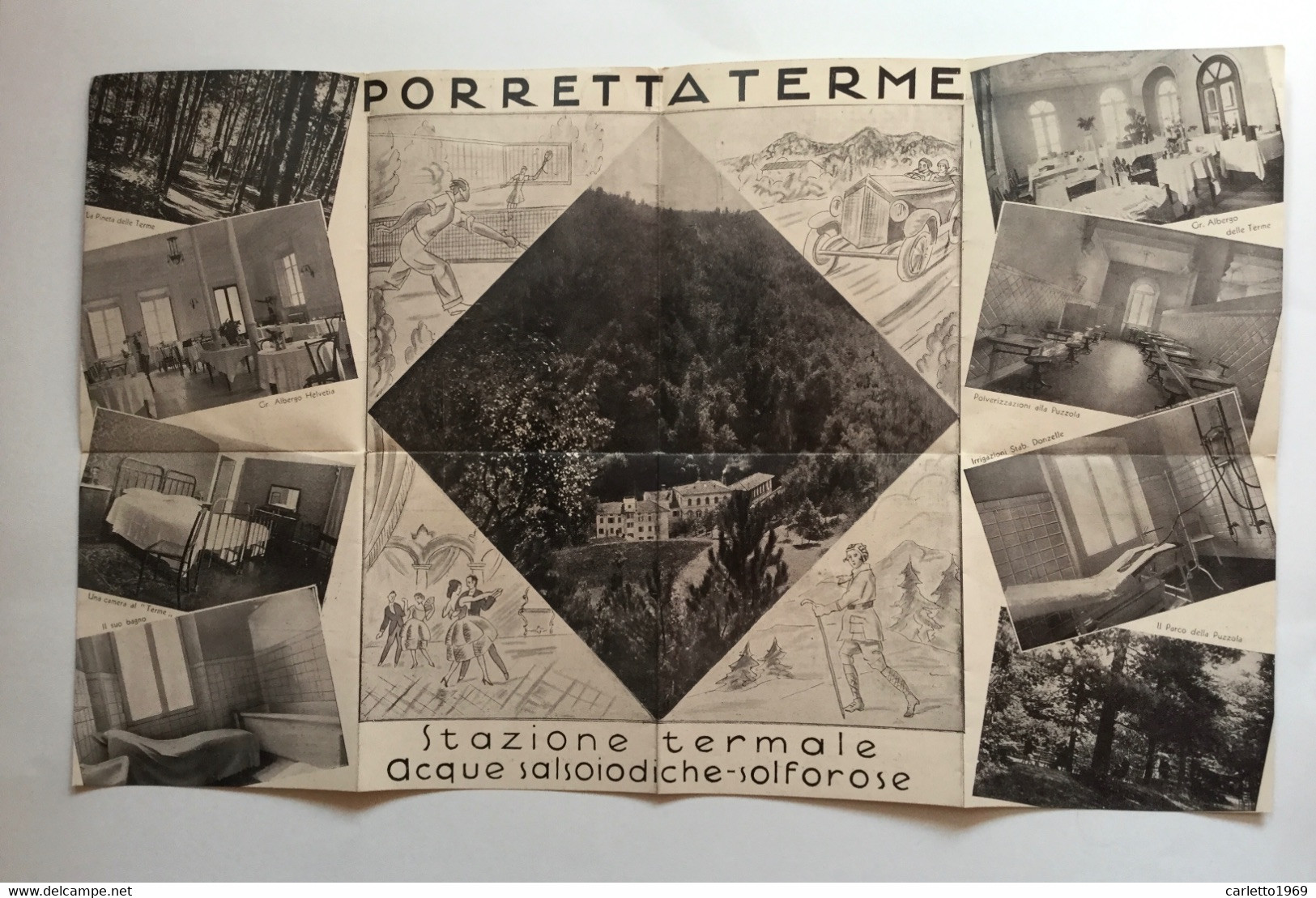 PORRETTA TERME BOLOGNA DEPLIANT PER TURISTI DEL 1931 IN OTTIMO STATO - Tourism Brochures