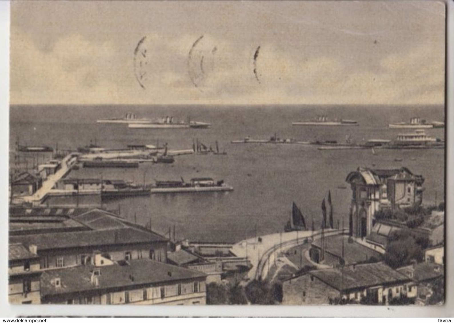 Ancona, Panorama (porto Con Navi) - Cartolina Viaggiata  26-1-1958 - ( Cart. 689 ) - Ancona