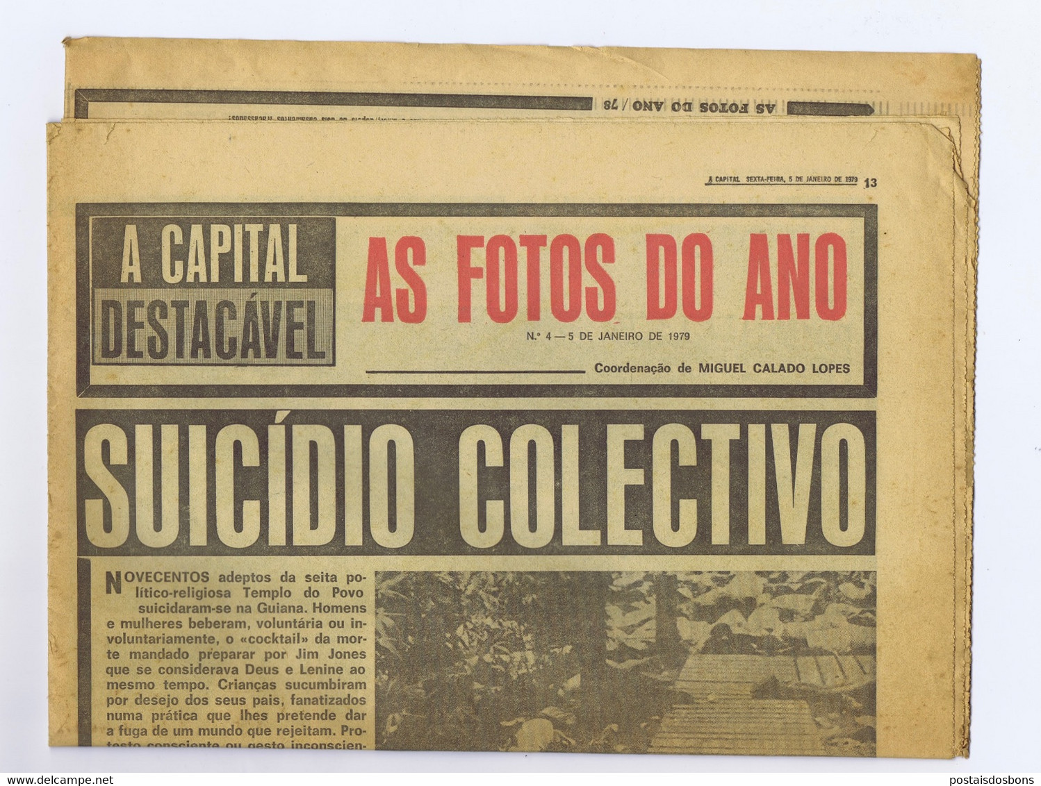 M1) Portugal Destacável Jornal A CAPITAL - AS FOTOS DO ANO #4  5.1.1979 - Geographie & Geschichte