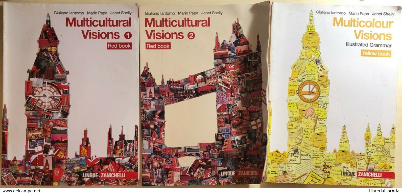 Multicultural Visions Red Book 1-2 E Green, Yellow Di Aa.vv., 2008, Zanichelli - Cursos De Idiomas