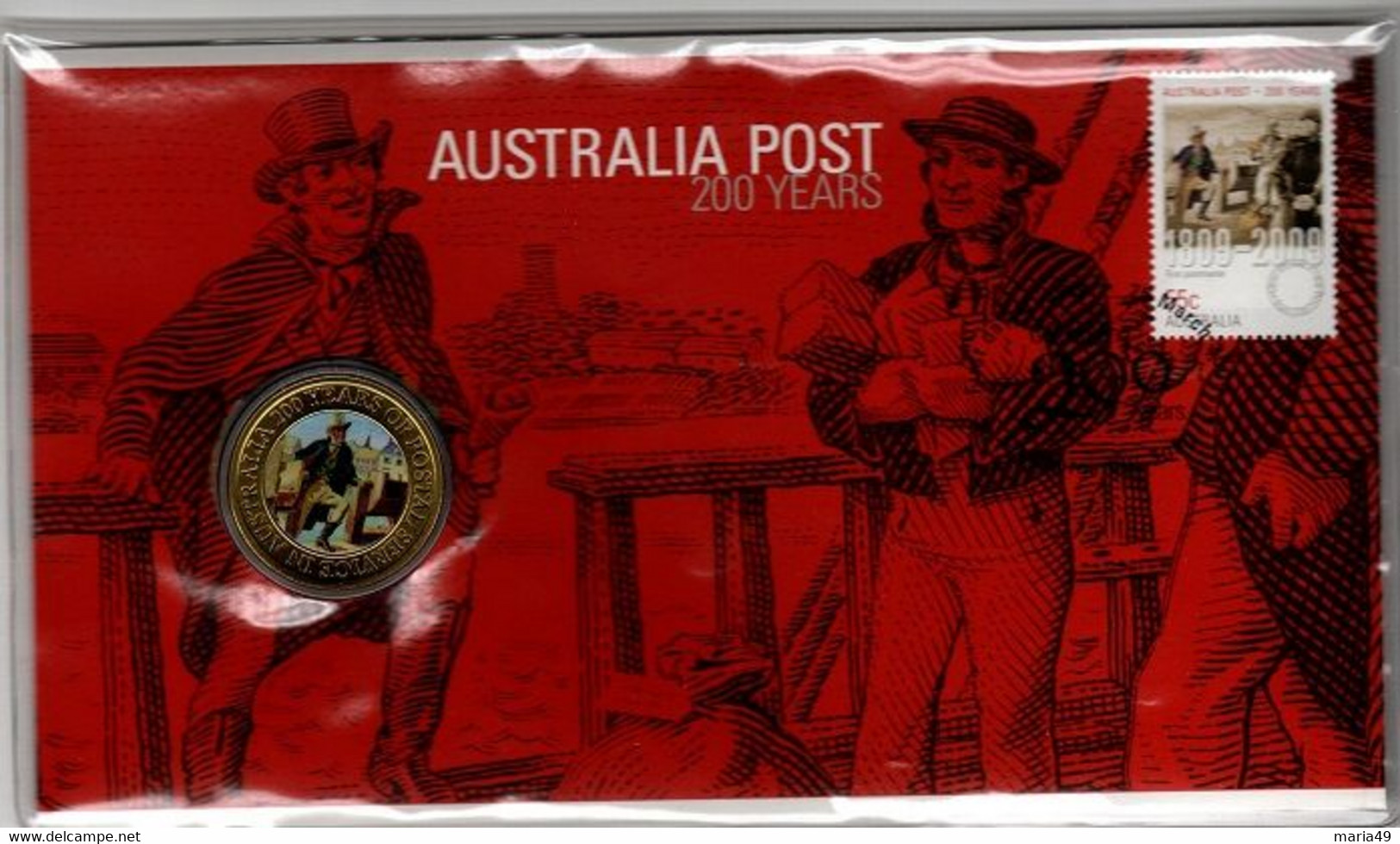 Australia -Postal Numismatic Cover  2009 Australia Post 200 Years  $ 1.00 Coin - Autres – Océanie