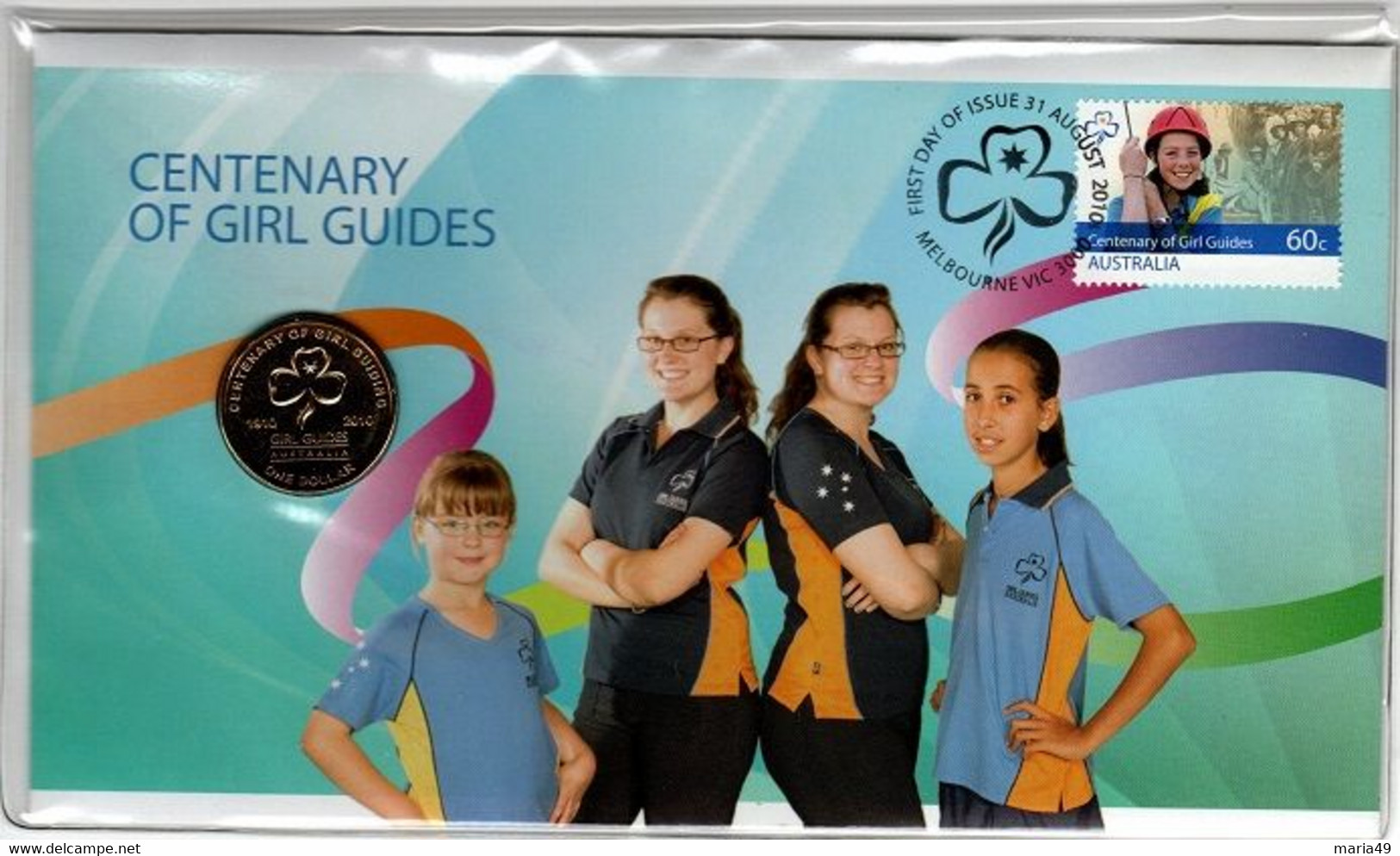 Australia -Postal Numismatic Cover  2010 Centenary Of Girl Guides.$ 1.00 Coin - Sonstige – Ozeanien