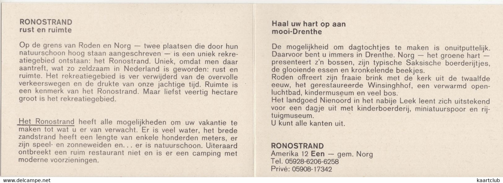 'RONOSTRAND' - Roden - Norg - Amerika 12, Een - Gem. Norg - (Drenthe, Nederland) - Norg