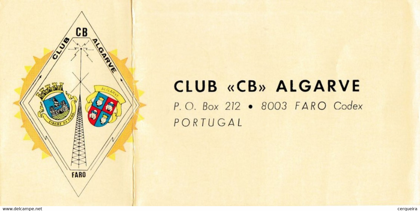 Postal  De Radio -amador-CLUB  CB ALGARVE - Radio