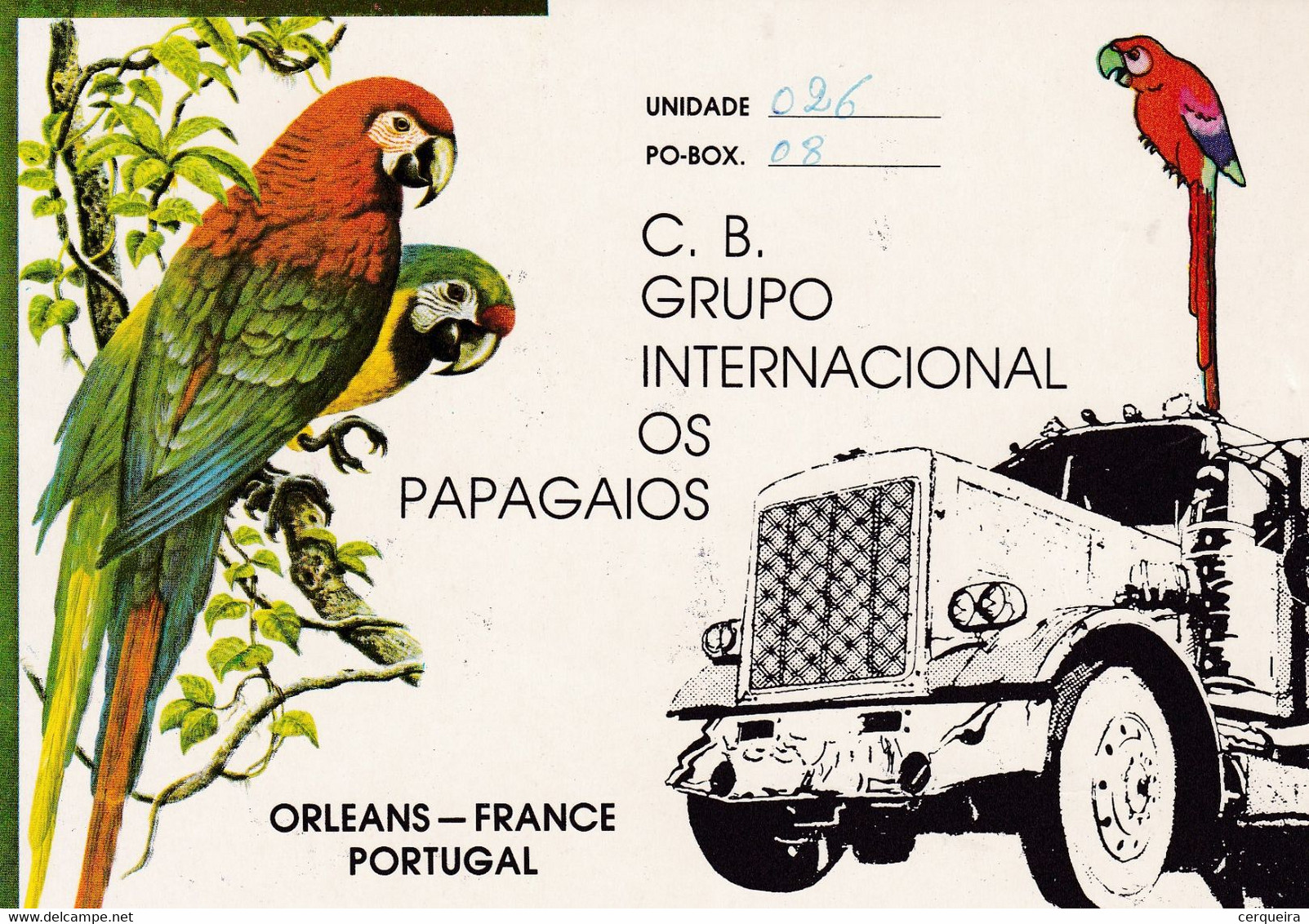 Postal  De Radio -amador- OS PAPAGAIOS -GRUPO INTERNACIONAL - Radio