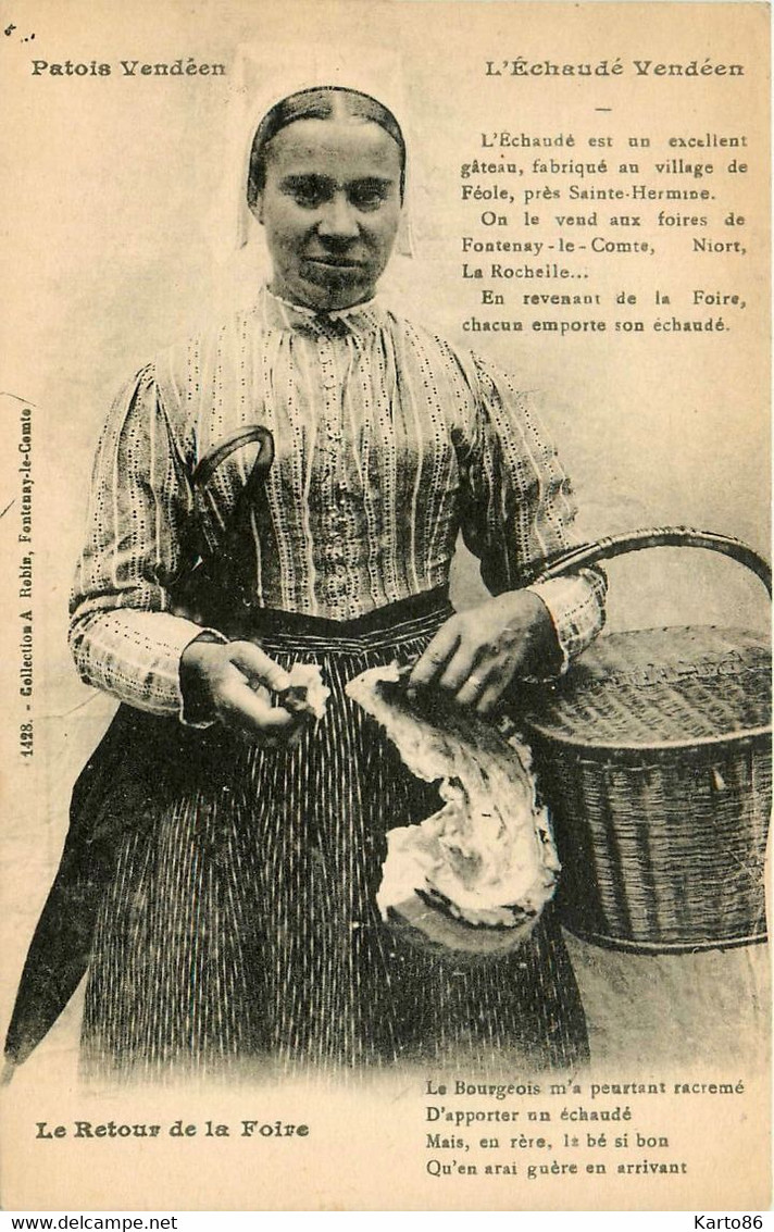 Ste Hermine * L'échaudé Vendéen * Femme Du Pays En Coiffe * Retour De La Foire - Sainte Hermine