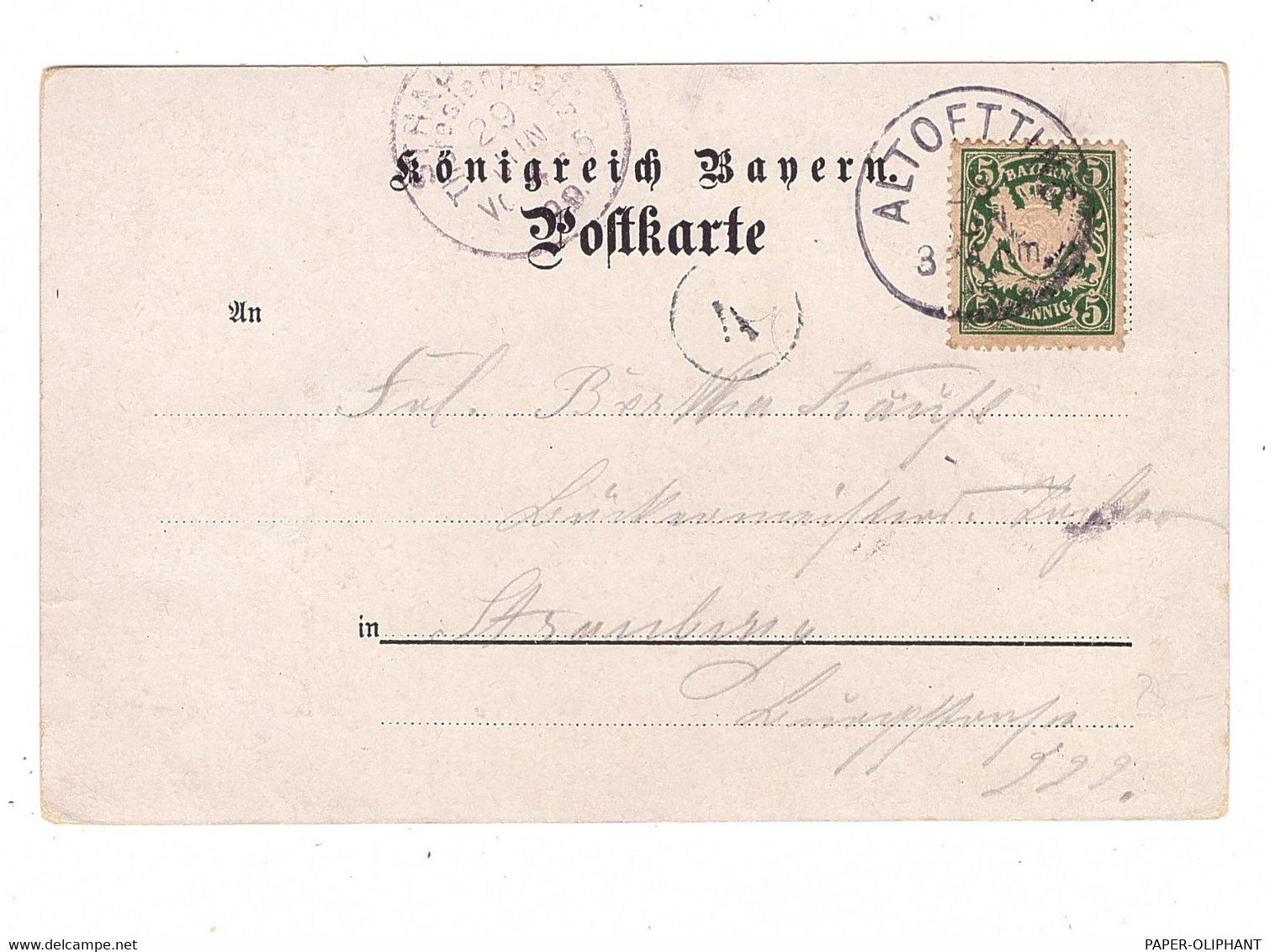 8262 ALÖTTING, Lithographie 1899, 8 Kirchen Und Kapellen - Altoetting