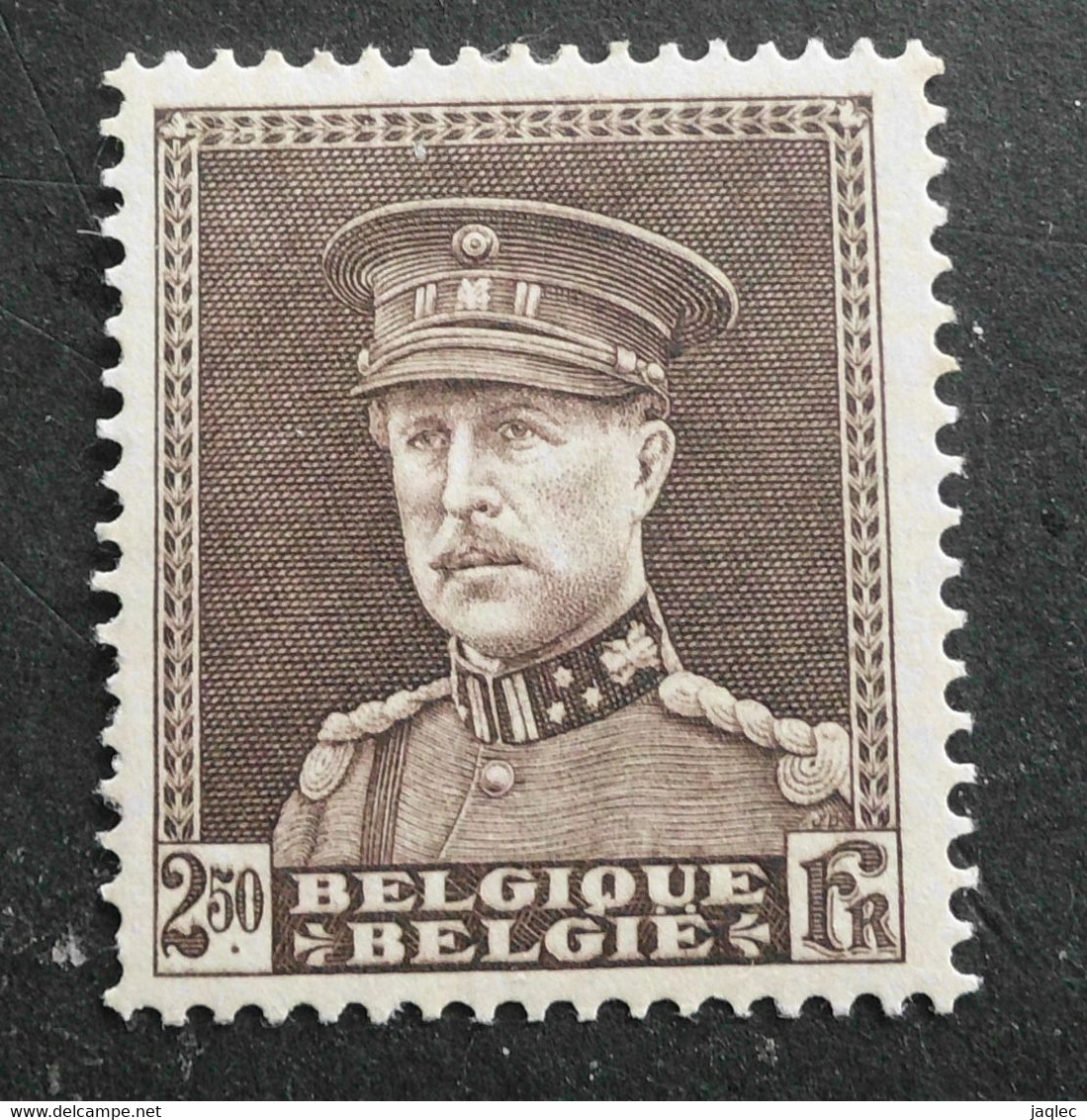 1931 : Cob 323A*  Brun:   (trace De Charnière D10) Voir Verso - Unused Stamps