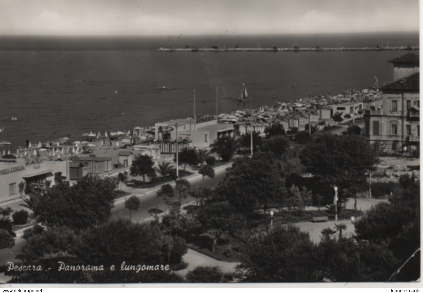 Cpa.Italie.Pescara.Panorama E Lungomare.1955 - Pescara