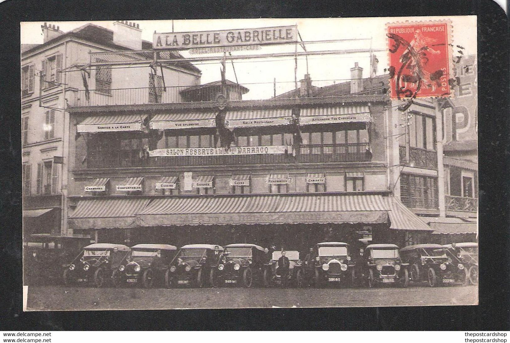 CPA 92 SURESNES A LA BELLE GABRIELLE AUTO C 1916 TRES TRES RARE!! - Suresnes