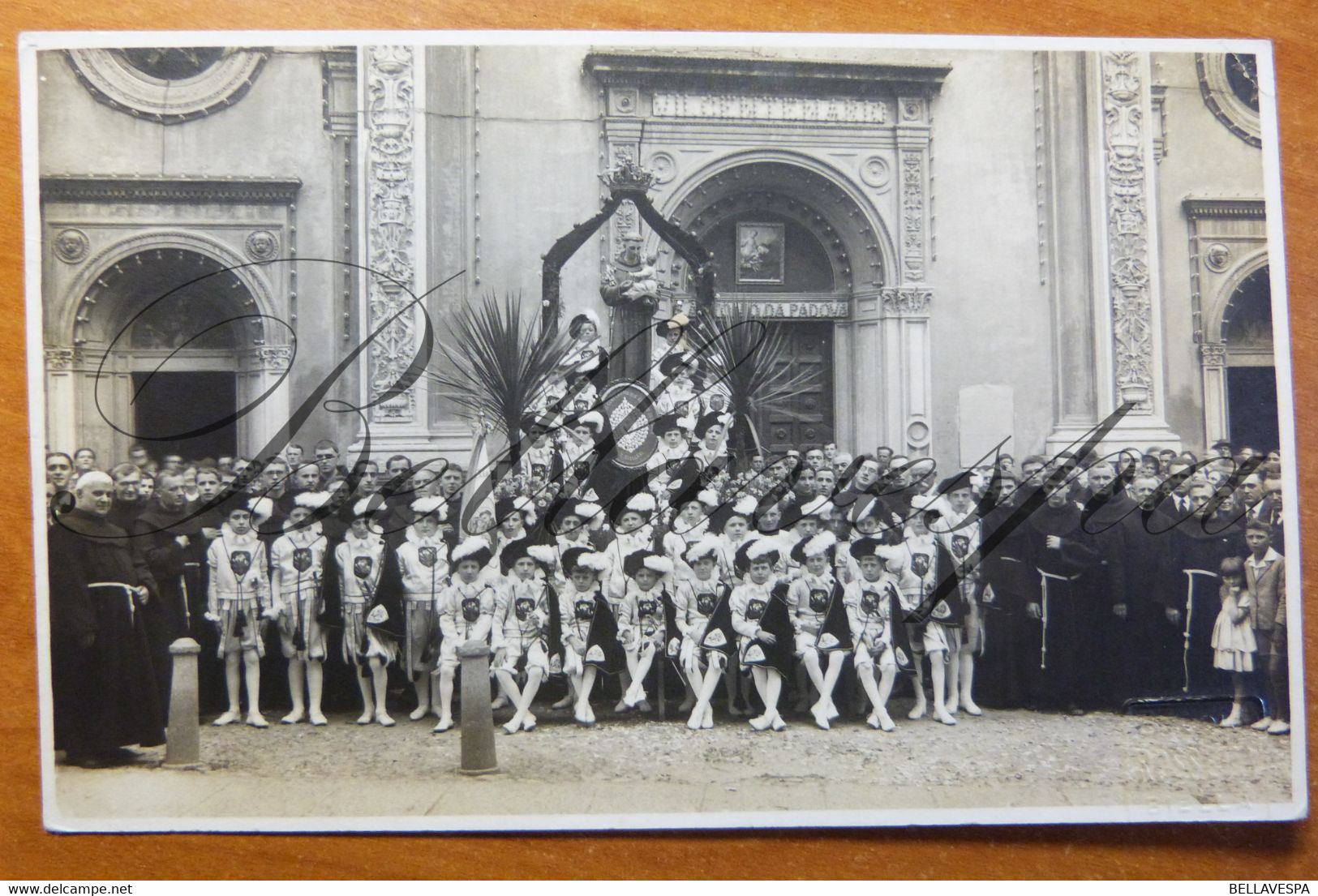 Unkown Photo Foto -Real Picture Post Card (RPPC) Studio Rosetti Biella (Italy?) Sint Antonio Padova Priest - Trains