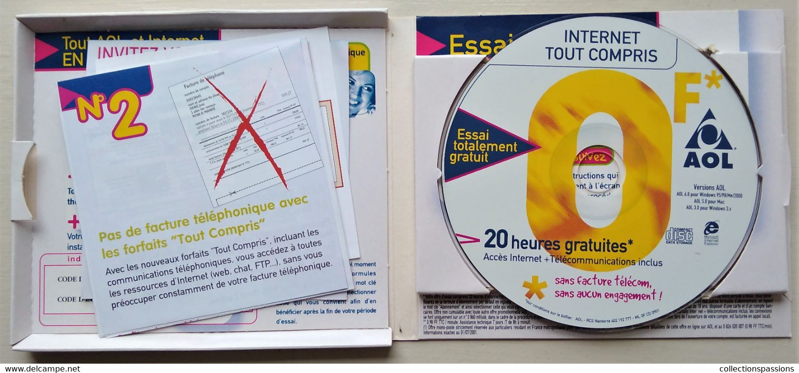 - Kit De Connexion Internet - AOL - Envoyé Par La Poste - - Kit Di Connessione A  Internet