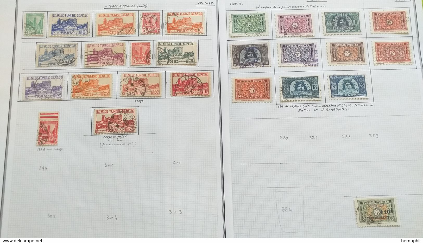 lots TH 687 TUNISIE collection neufs x et obl