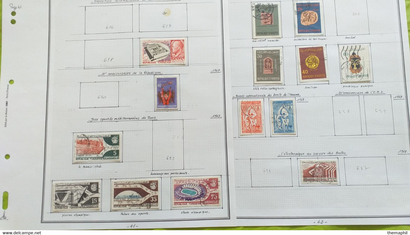 lots TH 687 TUNISIE collection neufs x et obl