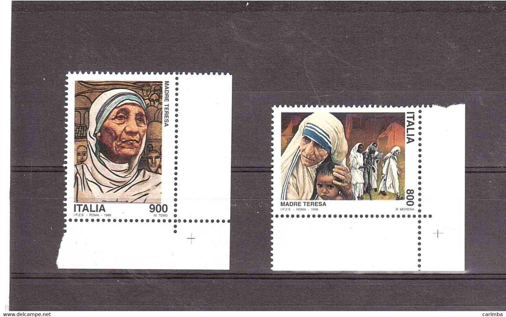 1998 MADRE TERESA 2 VALORI - Mère Teresa