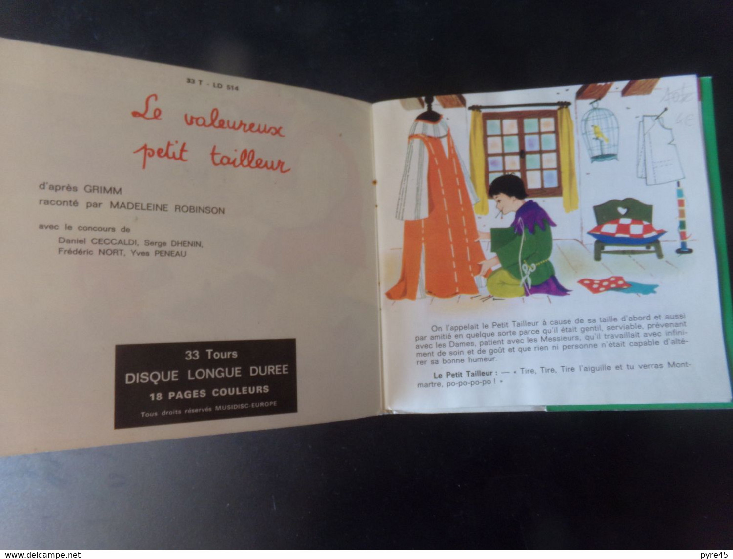 Livre-disque " Le Valeureux Petit Tailleur " - Niños
