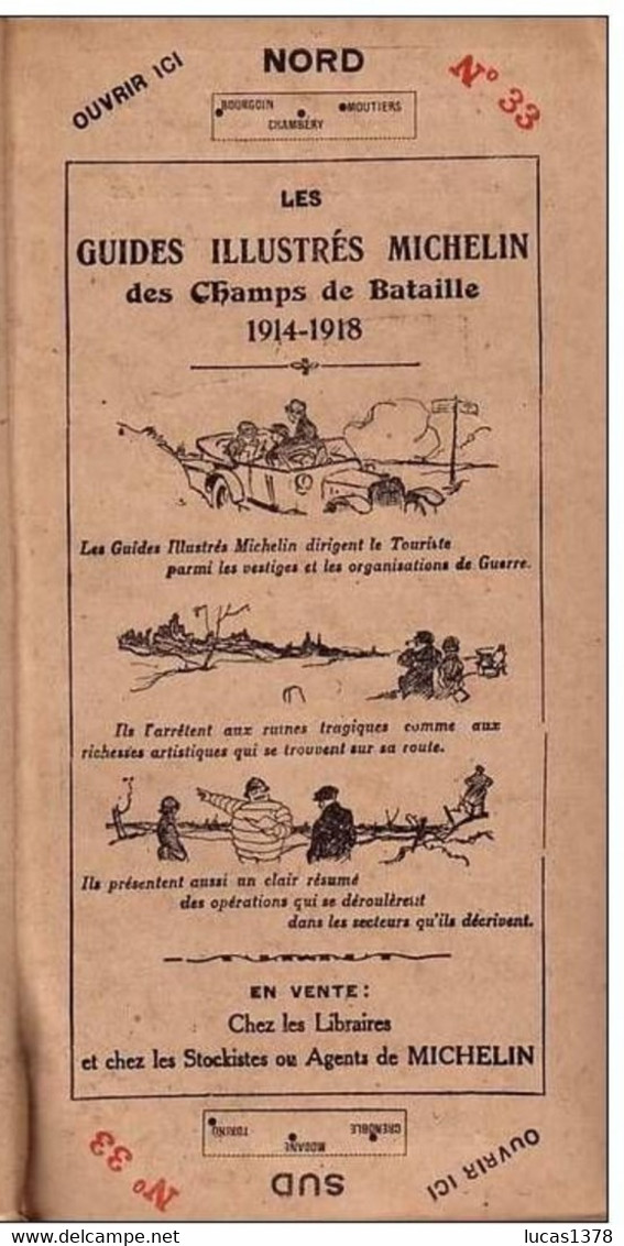 CARTE MICHELIN 1910 /1920 - Carte à 1.00 Fr - Grenoble Turin N 33 - - Cartes Routières