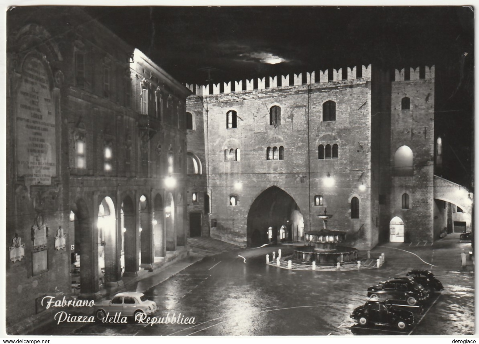 FABRIANO - ANCONA - PIAZZA DELLA REPUBBLICA - VIAGG. 1959 -66863- - Ancona