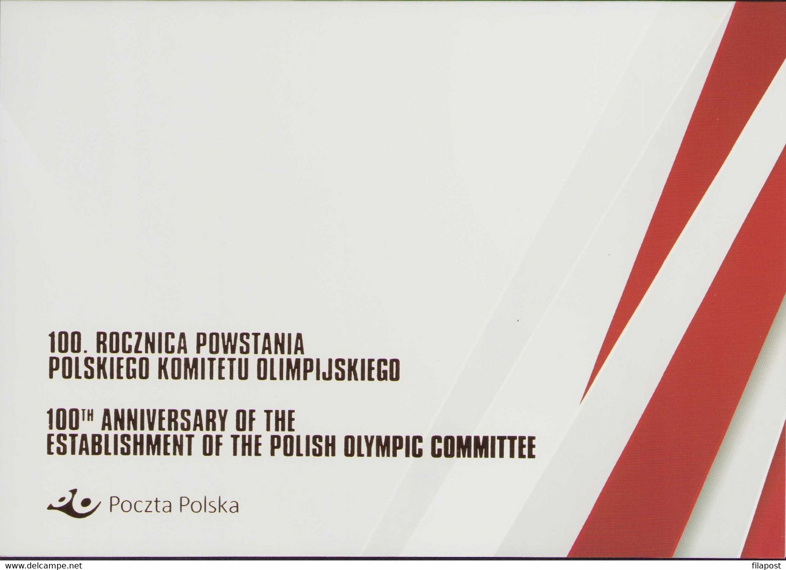 POLAND 2019 Souvenir Booklet / Polish Olympic Committee, Athletes, Stadium, Sport / With Stamp MNH**FV - Booklets