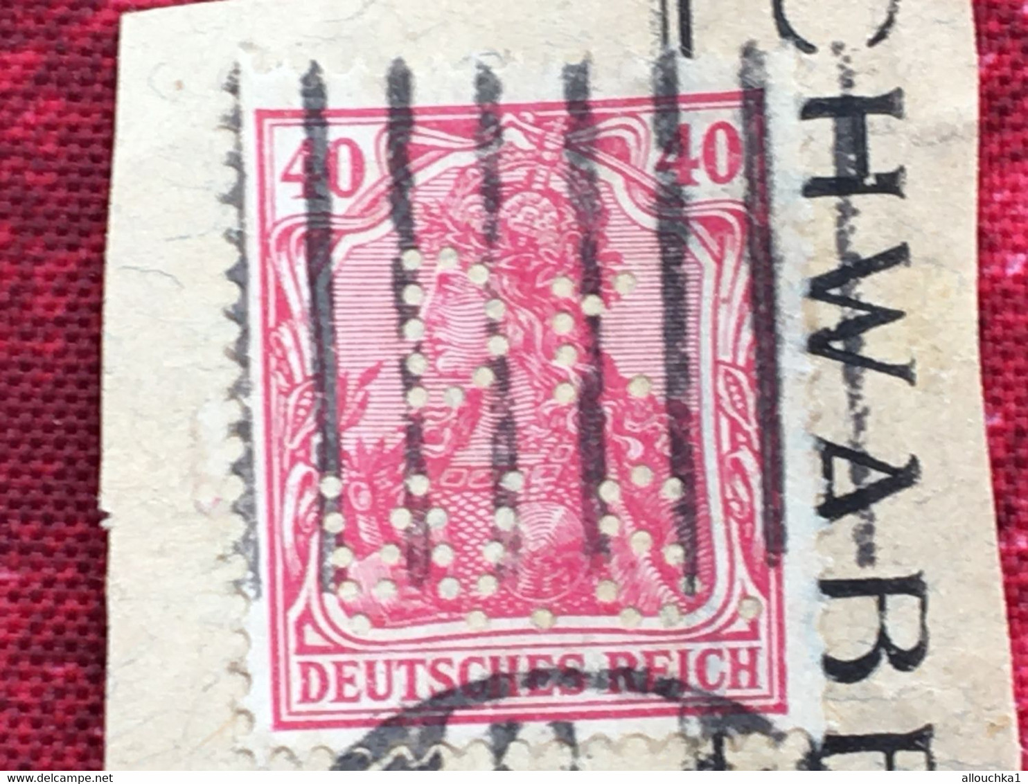 Deutsches Reich Post Timbres Perforé,Perforés,Perfin Perfins,Perforatis,Perforado,Perforated,Perforata,Durchlöche. - Perforadas