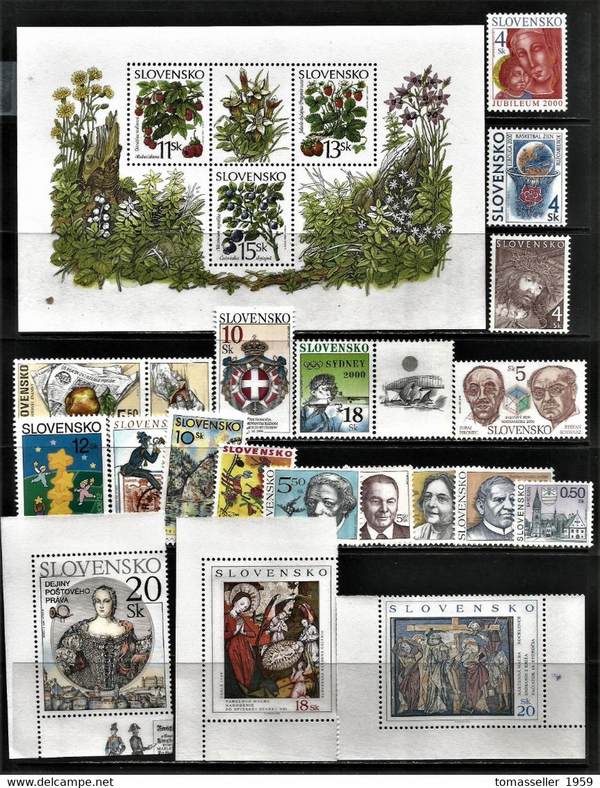 Slovakia-2000 Year Set  -16 Issues.MNH - Full Years