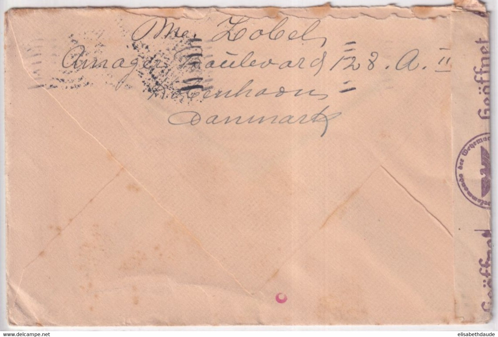 DANMARK -1943 - ENVELOPPE Avec CENSURE De COPENHAGUE => PARIS - Storia Postale